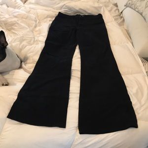 Madewell Flea Market Flare wide-leg black pants